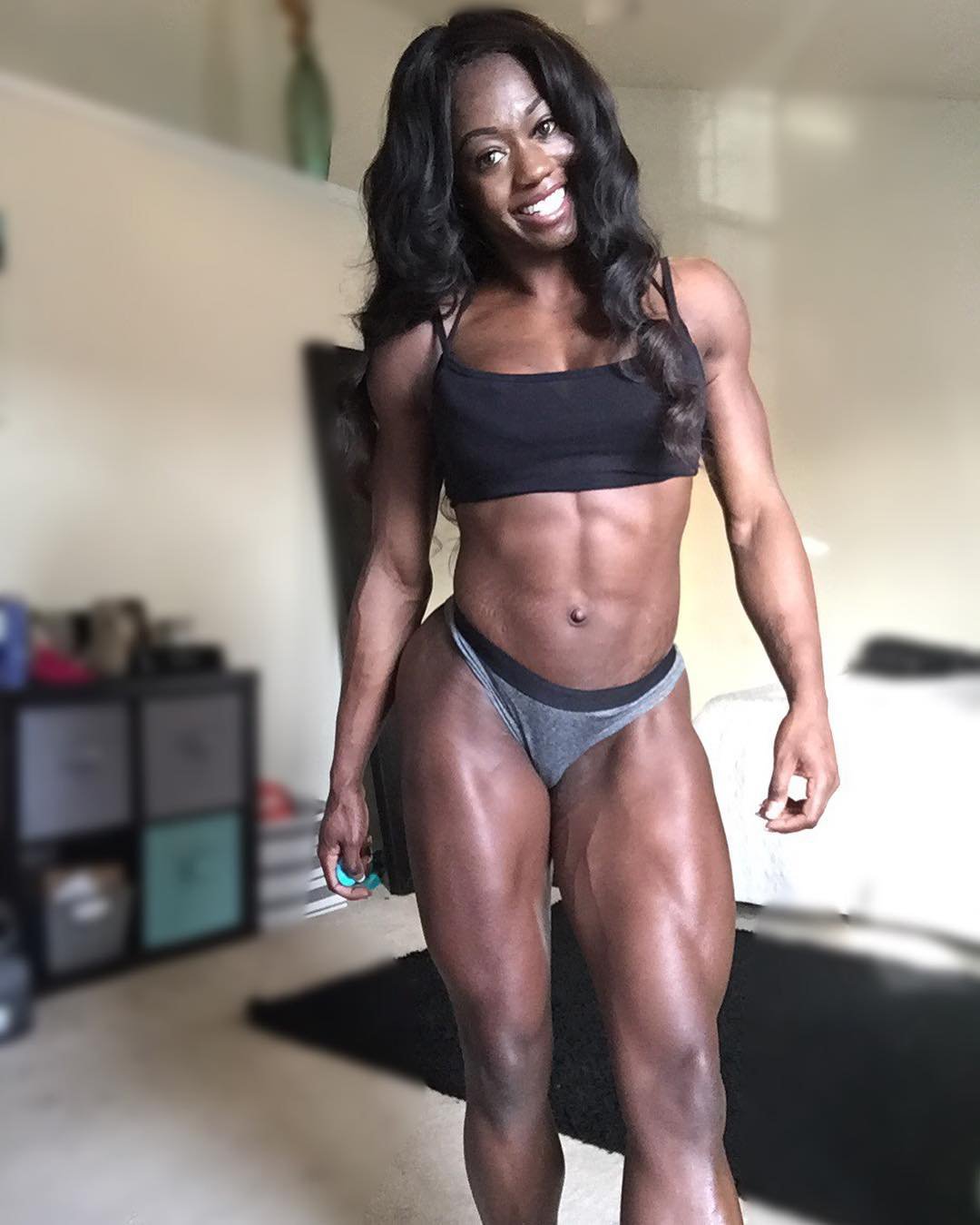 Ebony woman gym